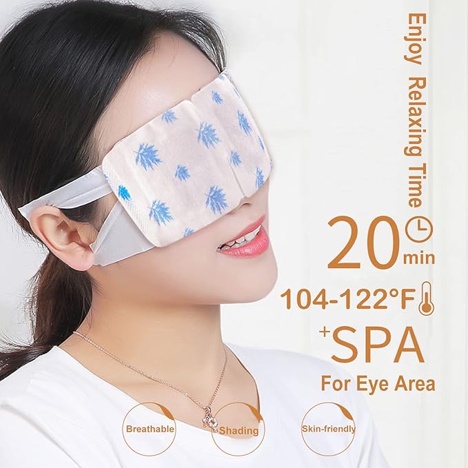 Qiai Self-Heating Steam Eye Mask 10 Packs for Better Sleep&Eye SPA|Reduce Dark Circles & Puffiness|Relief Eye Fatigue Dry&Itchy Eyes|Reduce Wrinkles|Heated Eye Mask Portable for Personal Care-BrightBean Baby