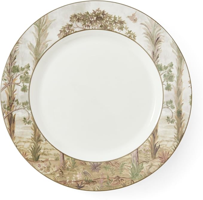 Spode Kit Kemp 11" Tall Trees Dinner Plate | Enchanted Forest Design | Stylish Table Setting | Porcelain | Dishwasher and Microwave Safe | Ideal for Pasta, Meat, Vegetables | Home & Gathering Use