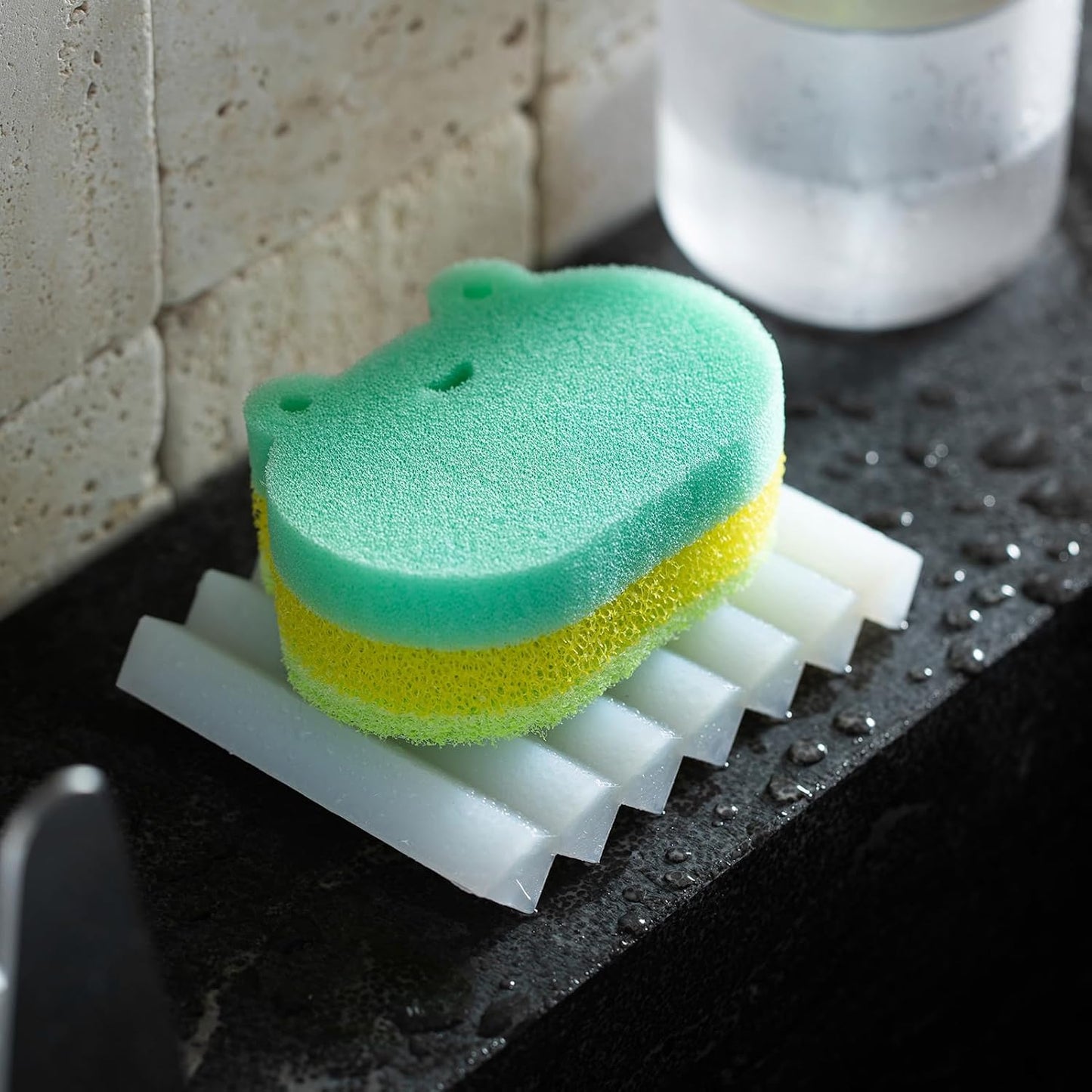 SHIMOYAMA Paint Brushes Holders, 2 Pack, Zigzag Soap Dish, Soap Holder for Watercolor Paintbrush, Bathroom, White-BrightBean Baby