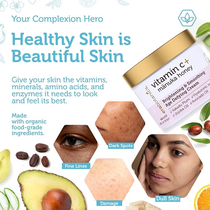 Advanced Vitamin C Face Cream - Brightening & Nourishing with Jojoba Oil, Kakadu Plum for Fine Lines, Wrinkles-BrightBean Baby