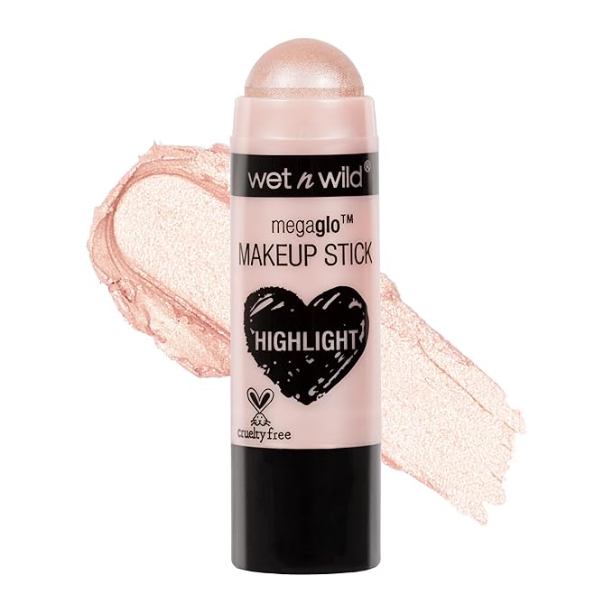 wet n wild MegaGlo Makeup Stick Bundle - When The Nude Strikes & Pink Floral Majority, Buildable Color, Versatile Use-BrightBean Baby