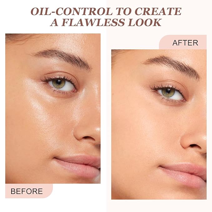 Boobeen Setting Powder, Lightweight Oil Control Loose Setting Powder, Full Coverage Finishing Powder For a Matte Flawless Look, Pressed Face Powder Makeup to Reduce Shine, Long Lasting-BrightBean Baby