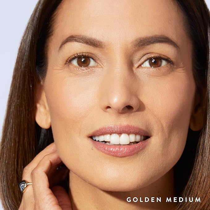 LAURA GELLER NEW YORK Baked Balance-n-Brighten Foundation with Kabuki Brush Makeup Set, Golden Medium-BrightBean Baby