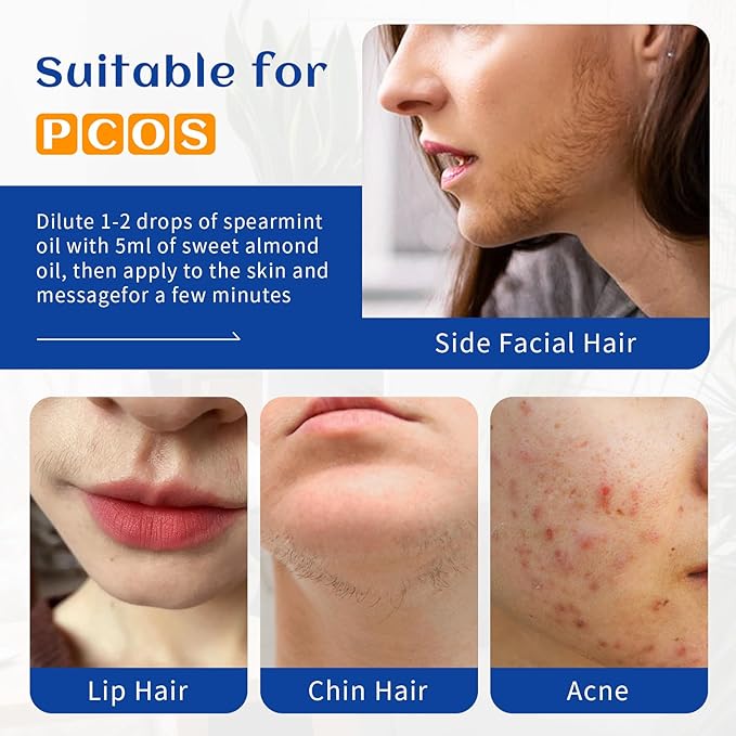 HIQILI 100ML Spearmint Oil for Skin Care, Facial, Can be Added to Lotions, Creams -100% Pure Natural Treatment Grade - 3.38 Fl Oz-BrightBean Baby