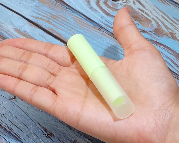 0.14oz Empty Flavored Lip Balm Container Tubes Plastic Homemade Moisturizing Lip Stick with Caps Bulk Fit for Women Adult DIY Making Supplies, 25 Count (Green)-BrightBean Baby