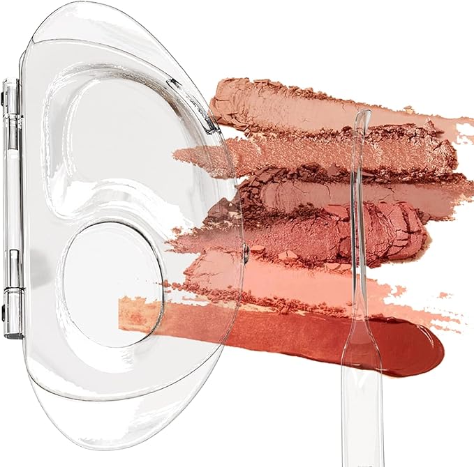 Color Palette can be 180 Degrees fold to Receive Liquid Base Makeup Color Palette Transparent Acrylic Powder Chassis Palette Nail Eyeshadow Eyelash Professional Makeup Color Palette-BrightBean Baby