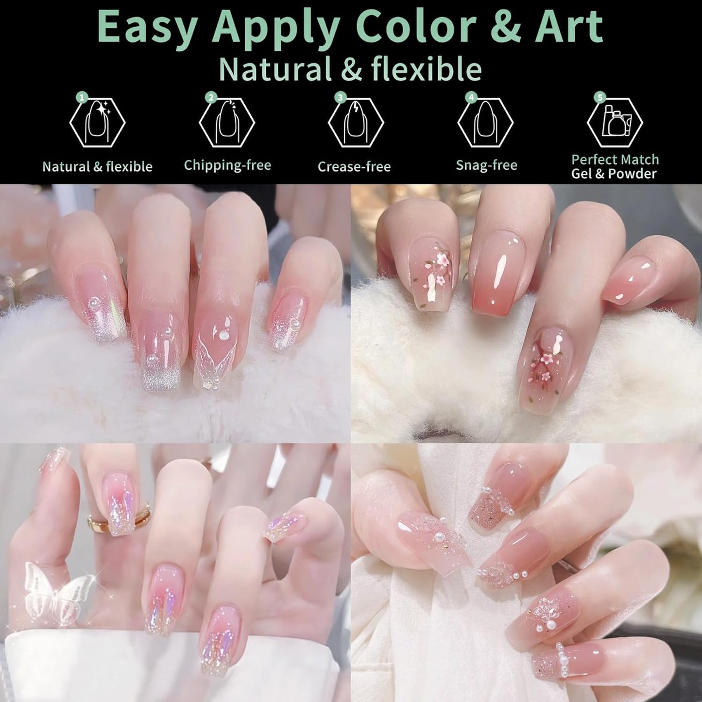 Medium Square Nail Tips, 216pcs Acrylic Fake Nails Gel Nail Tips Soft, Full Cover Pre-Shaped Matte Clear Press on Nails for Extension, Diy at Home Manicure 12 Sizes-BrightBean Baby