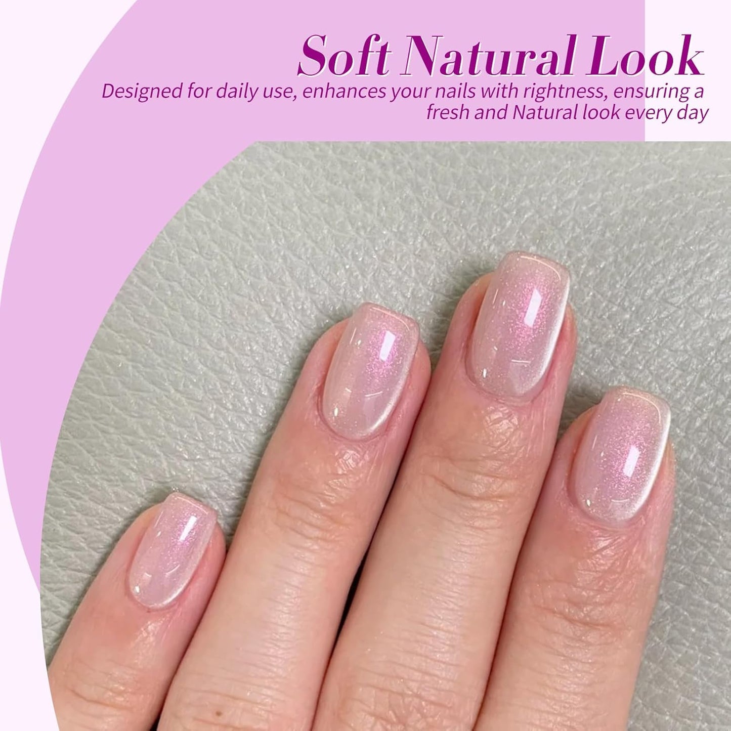 BORN PRETTY Jelly Purple Gel Nail Polish Transparent Sheer Pink Grape Purple Shimmer Glitter Jelly Gel Polsih Nail Art Manicure DIY at Home 6PCS-BrightBean Baby