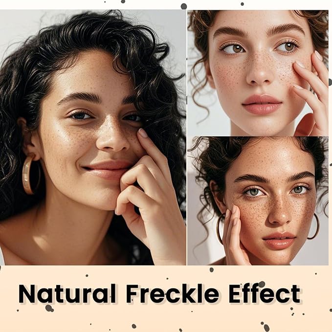 Freckle Pen, Natural Lifelike Fake Freckles Makeup Pen Stamp for Sunkissed Makeup,Magic Faux Freckle Stain Marker Long Lasting Quick Dry - (03DARK+04ESPRESSO)-BrightBean Baby