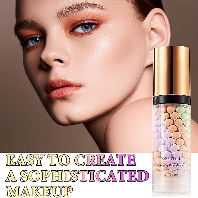 Color Correcting Facial Serum,Isolation Cream,Pore Primer,Invisible Pore,Skin Tone Correcting,Moisturizing Concealer Foundation Face Makeup Brightening Primer Base-BrightBean Baby