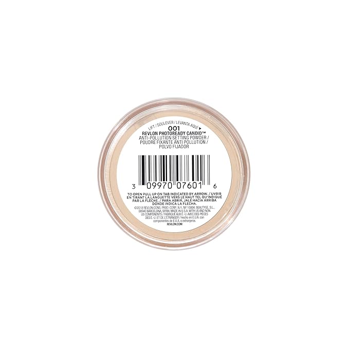 Revlon Setting Powder, PhotoReady Candid Blurring Face Makeup, Anti-Pollution, Lightweight & Breathable High Pigment, Natural Finish, 001 Universal Translucent, 0.5 Oz-BrightBean Baby