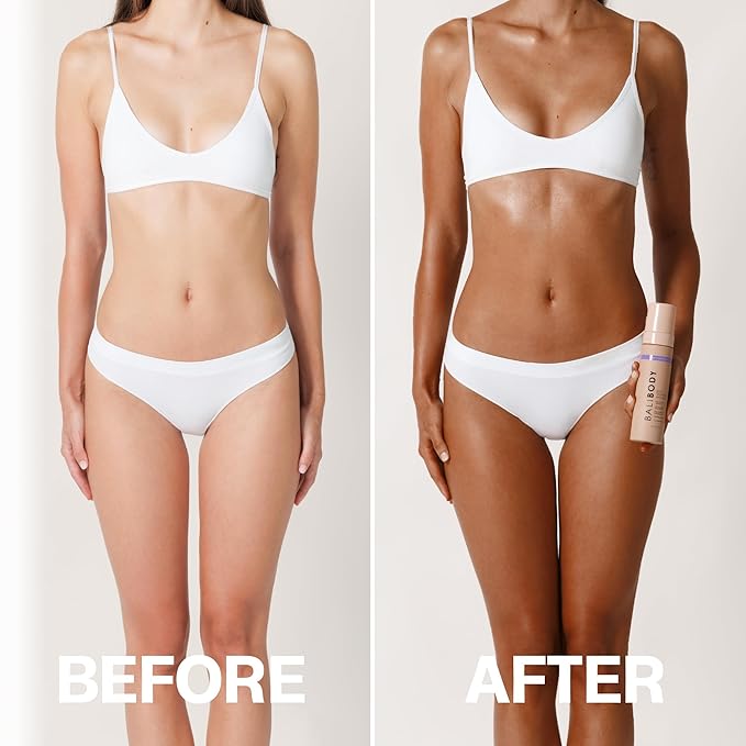 Bali Body Deep Violet Self Tanning Mousse – Self Tanner Mousse Violet-Based Formula for Dark, Fake Tan with Olive Undertones – Hydrating, Sunless Tanner for Sensitive Skin – 200ml / 6.7fl oz-BrightBean Baby