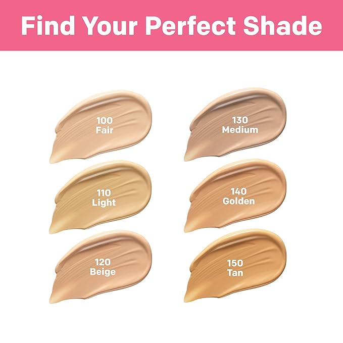 Almay Skin Perfecting Healthy Biome Foundation Makeup with Prebiotic Complex SPF 25, Hypoallergenic, -Fragrance Free, 110 Light, 1 fl. oz.-BrightBean Baby