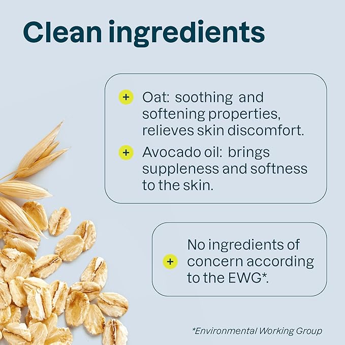 ATTITUDE Body Lotion for Sensitive Skin with Oat, EWG Verified, Dermatologically Tested, Vegan, Avocado Oil, 16 Fl Oz-BrightBean Baby