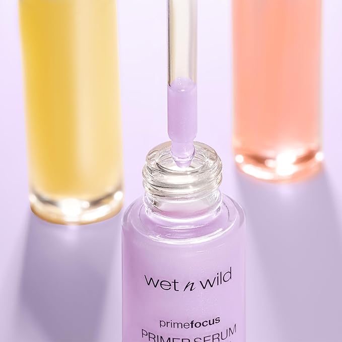 wet n wild Prime Focus Pore Minimizing Facial Serum Primer Makeup Extending | Reduces Pores | Improves Skin Texture | Exfoliates | Retinol Alternative, Hydrating-BrightBean Baby