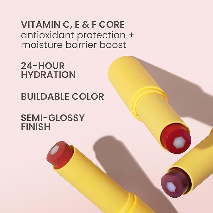 Burt’s Bees Back To School Dorm Essentials, Tinted Boosted Balm, Rose Knows, Hydrating Tinted Lip Balm with Vitamin C, E, and F Core, 24 Hour Lip Moisturizer, 100% Natural Origin, 1 Count, 0.16oz-BrightBean Baby