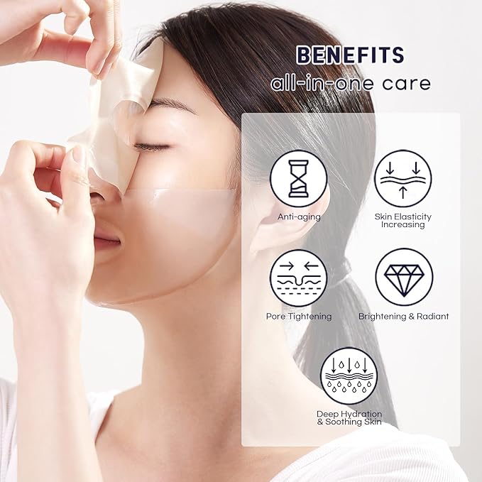 WELLDERMA Premium Retinol Collagen Restore Fitting Mask 4EA - Korean Collagen Face Mask for all around care, Wrinkles, Elasticity, Brightening, Deep Hydration, Face mask Skin Care-BrightBean Baby