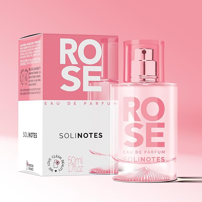 Solinotes Rose Perfume for Women, 1.7 Fl Oz/ 50 ML Eau De Parfum, Delicate Floral and Soothing Scent with Premium Ingredients - Clean Perfume, Cruelty Free, Vegan, Made in France-BrightBean Baby