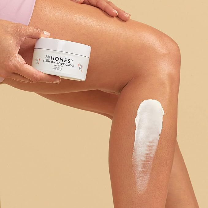 The Honest Company New Mama Care Essentials Gift Set | Hospital Bag Must Haves | Travel Size Nip Balm (0.5 oz), Glow On Body Cream (1 oz), Gotta Glow Face Wash (1.75 fl oz), Reusable Pouch-BrightBean Baby