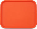 Carlisle FoodService Products Cafe Fast Food Cafeteria Tray with Patterned Surface for Cafeterias, Fast Food, And Dining Room, Plastic, 17.87 X 14 X 0.98 Inches, Orange, (Pack of 12)