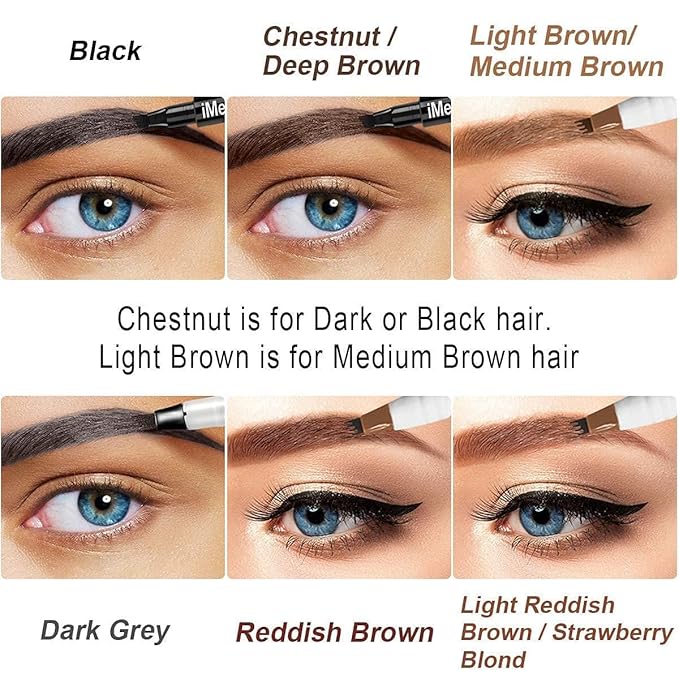 iMethod Eyebrow Pen - iMethod Eye Brown Makeup, Eyebrow Pencil with a Micro-Fork Tip Applicator Creates Natural Looking Brows Effortlessly and Stays on All Day, Light Brown-BrightBean Baby