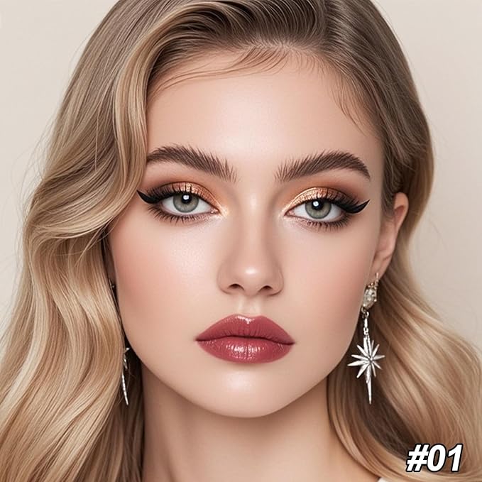 Erinde Quads Matte Eye Shadow Powder Makeup Palette, Nude Neutral Brown Matte Shimmer Eyeshadow, Long Wearing Waterproof Everyday Eye Makeup, sombras de ojos, with Built-In Mirror, 01-BrightBean Baby