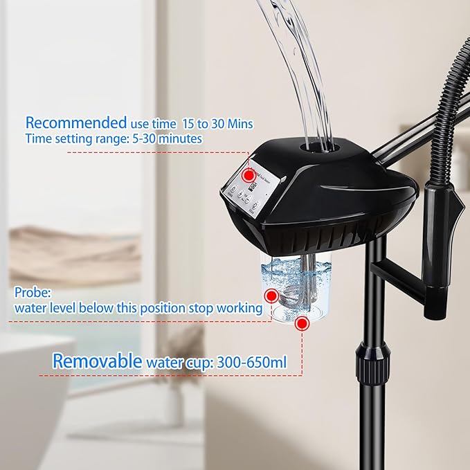 Professional Facial Steamer on Wheels, 2-in-1 Facial Steamers with 5X Magnifying Lamp, Facial Steamer for Facial Deep Cleaning, Facial Humidifier for Spa, Salon and at Home Use-BrightBean Baby