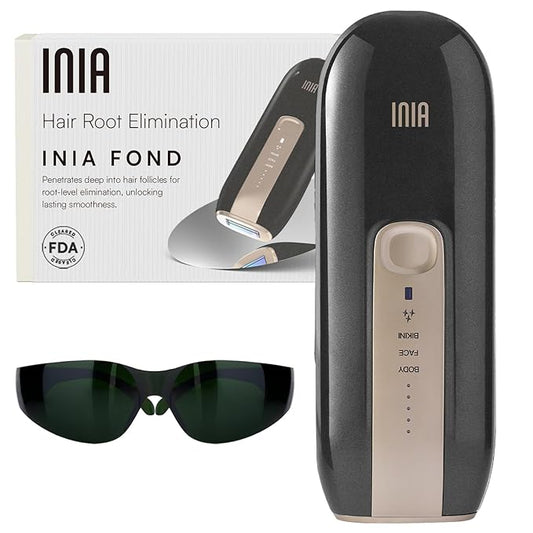 Laser Hair Removal Device for Women and Men, INIA Fond Hair Remover with Long-Lasting in Hair Reduction for Body&Face, Safe at-home Results for Armpits, Bikini and Legs-BrightBean Baby