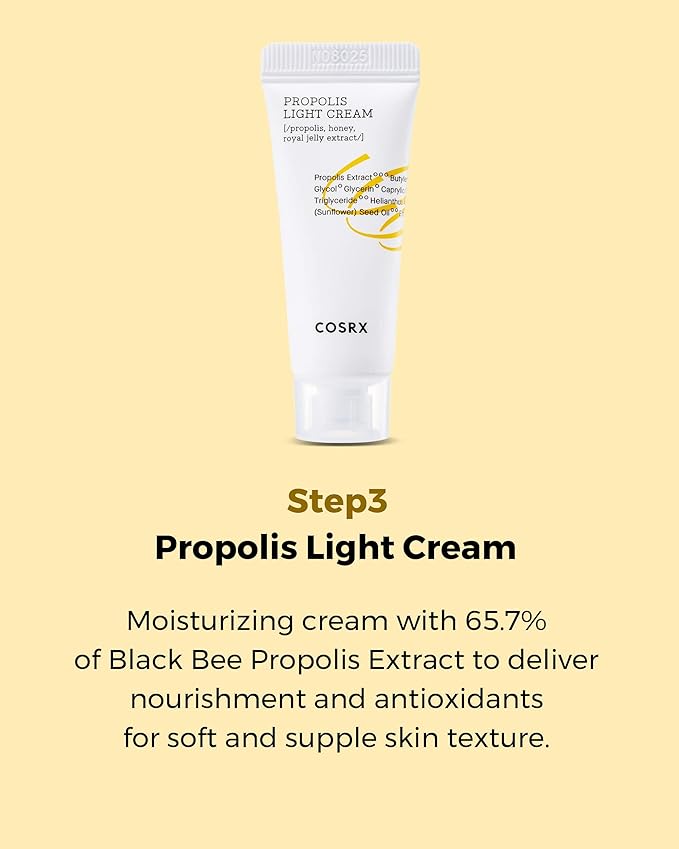 COSRX Honey Glow Kit | Facial Toner, Serum, Cream with Propolis Extract | Deep Moisture, Hydration, Nourishment | Travel Size Set, Gift Set, Korean Skincare, Not Tested on Animals, Paraben Free-BrightBean Baby