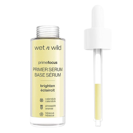 wet n wild Prime Focus Facial Serum Primer Makeup Extending, Hydrating Face Skin Care Product, Reduces Fine Lines And Wrinkles, For Repairing Dry Skin, Retinol Alternative-BrightBean Baby