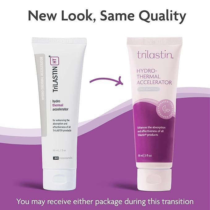 TriLASTIN Hydro-Thermal Accelerator - Moisturizer (3oz / 88ml) | Vitamin-Infused Skin Serum | Pregnancy and Postpartum Skin Care for Stretch Mark Prevention | Hypoallergenic and Paraben-Free Formula-BrightBean Baby