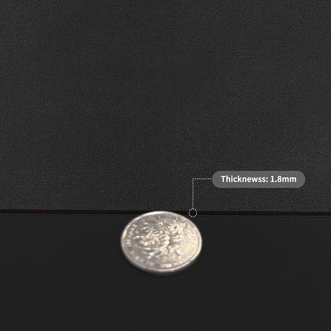 Leather Table Cover,1.8mm Thick,48x60 Inch Table Protector,Table Protector for Dining Room Table,Table Pads for Dining Room Table Rectangular.(Black+Black,48x60)