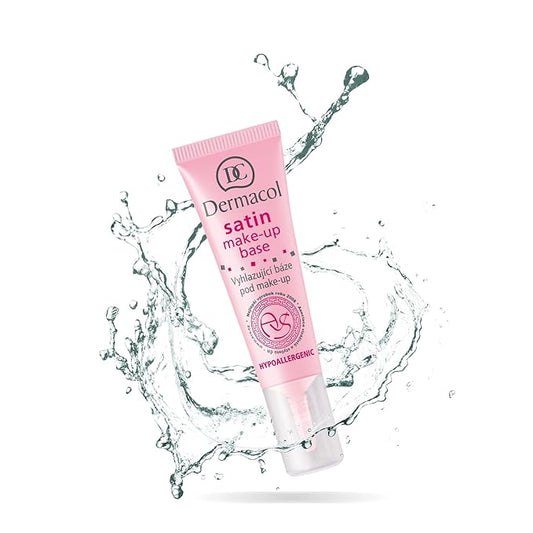 Dermacol - Satin Makeup Base, Matte Face Primer for Wrinkles and Pores, Transparent Makeup Primer for Oily Skin & Dry and Combination Skin, Easy to Blend Pore Filling Primer, No Preservatives, 10 mL-BrightBean Baby