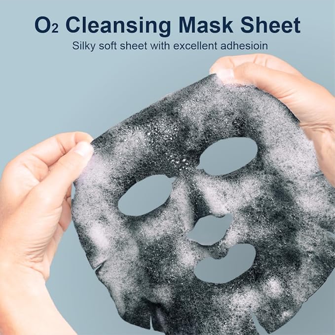 Purederm Deep Purifying Black O2 Bubble Mask Charcoal (10 Pack) – Bubble Face Sheet Mask for Purifying & Brightening-BrightBean Baby