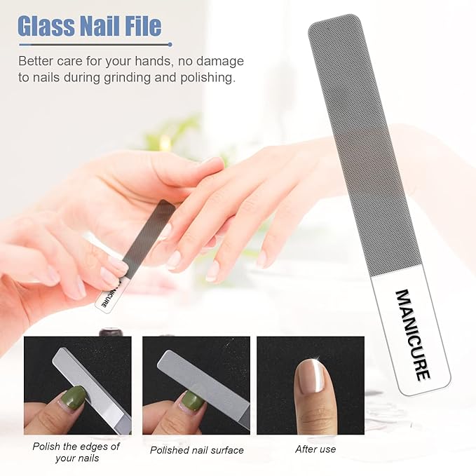 Manicure Set Professional Nail Clippers Pedicure Kit, 16 pcs Stainless Steel Nail Care Tools Grooming Kit with Luxurious Travel Leather Case for Thick Nails Men Women Gift (Blue)-BrightBean Baby