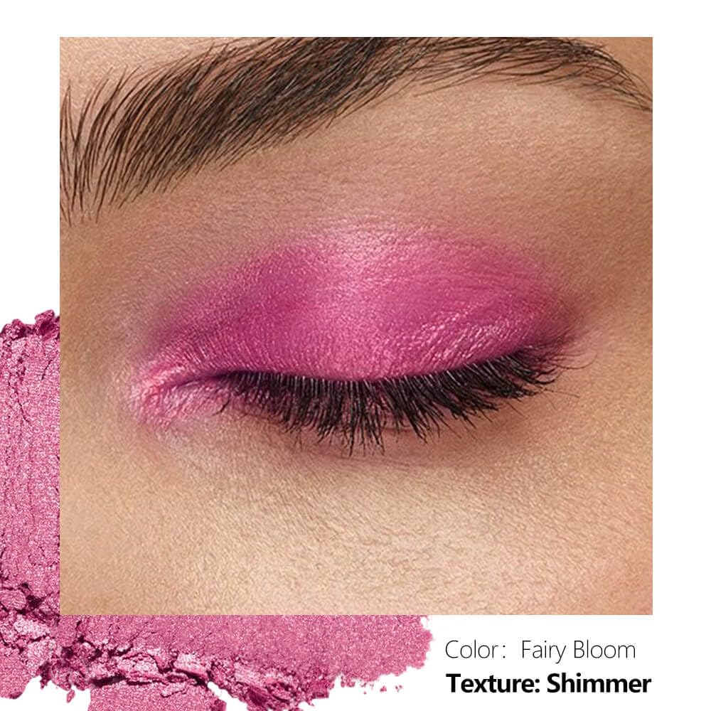 Single Pink Eyeshadow Matte Shimmer Highly Pigmented Blendable Longwear Powder in Magnetic Refill Pan for Custom Palette Easy to Apply and Remove (Fairy Bloom)-BrightBean Baby