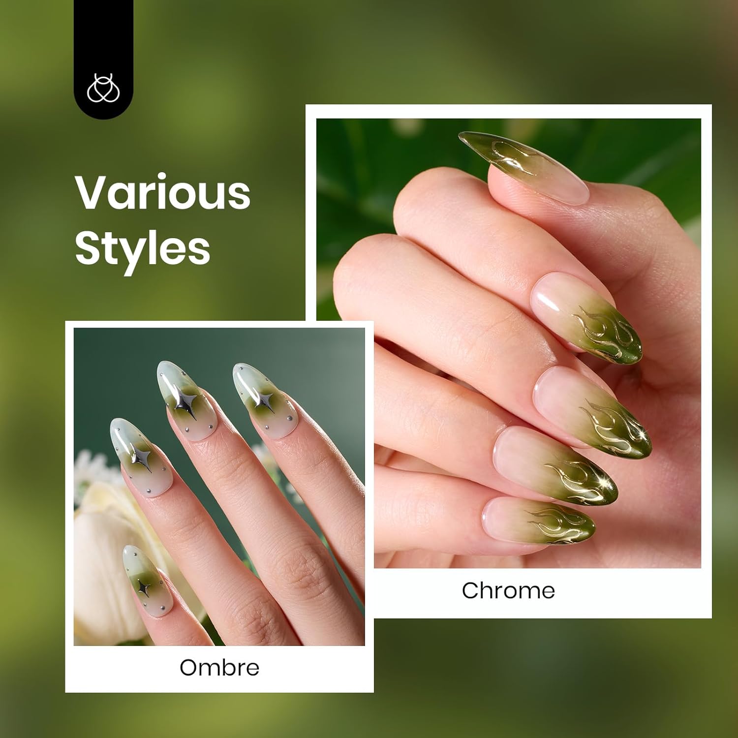 Beetles Green Gel Nail Polish - 15ml Olive Green Natural Jelly Gel Polish Fall Color Sheer Translucent Effect Soak Off UV Nail Art DIY Manicure Gift for Women-BrightBean Baby