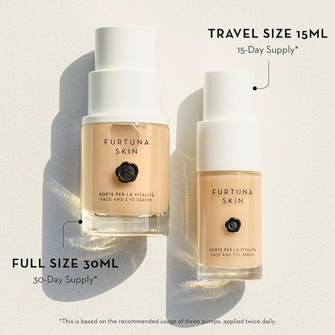 Face & Eye Serum - Dual-Use Formula to Lift, Reduce Puffiness and Even Tone, Wild-Foraged Botanicals, Vegan, Dermatologist Tested, EWG Verified, 15ml-BrightBean Baby