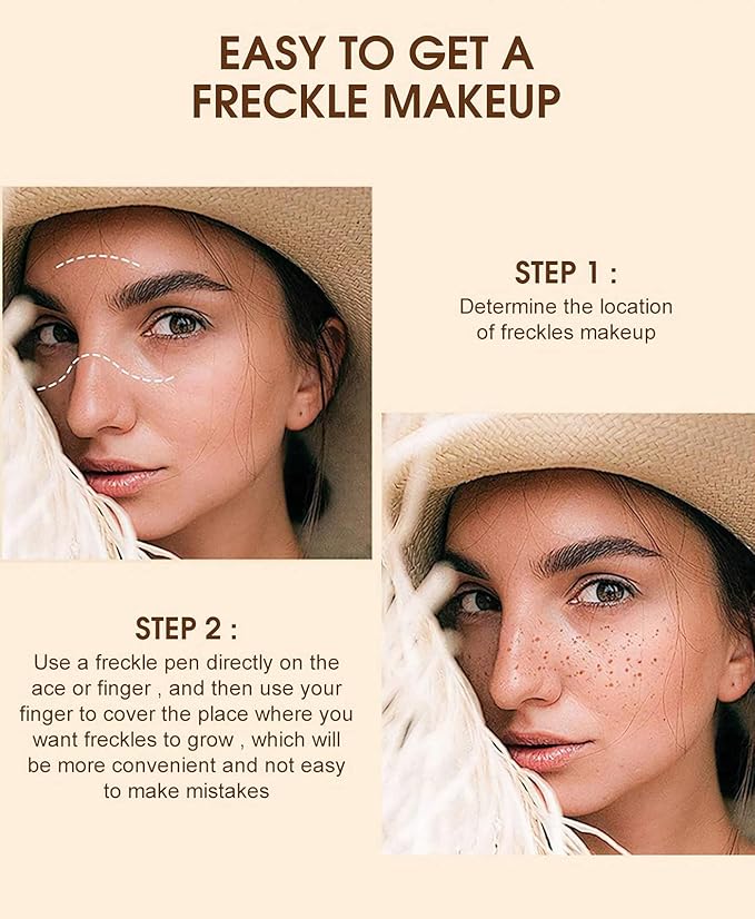 Freckle Pen, 4 Colors Kit - Natural Lifelike Faux Freckle Makeup Pen, Waterproof Long Lasting, Create Sunkissed Skin(4Pack)-BrightBean Baby