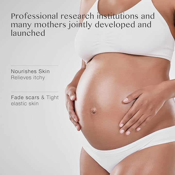 Body Lotion with Folic Acid,Stretch marks cream,Hyaluronic acid body lotion,Shea butter,Skin Firms, Smooth, unscented cream,sensitive skin, Moisturizing Dry Skin (6.7oz)-BrightBean Baby