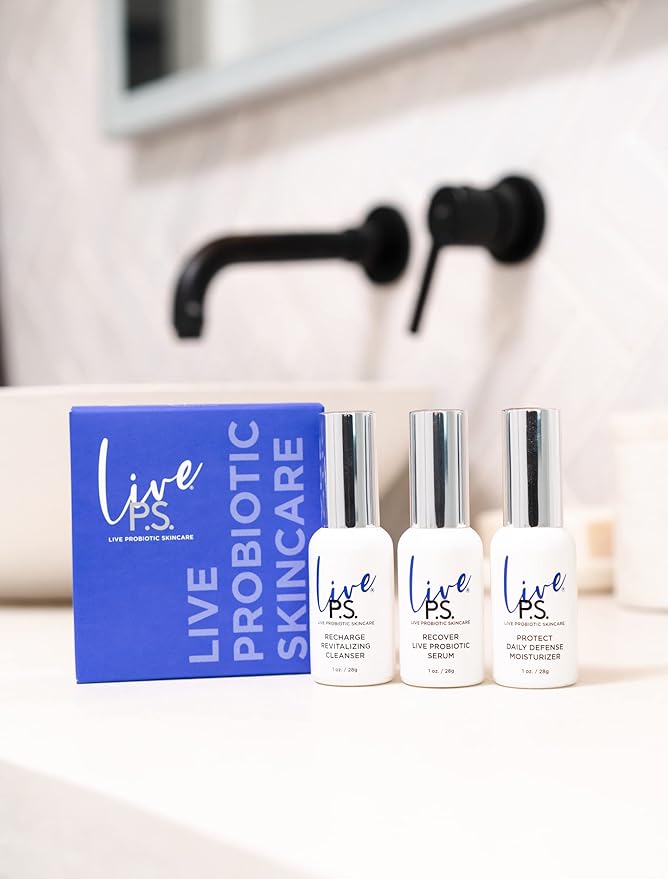 3-Step Skin Care Kit – Face Cleanser, Probiotic Serum & Moisturizer – Ultimate Recipe for Balanced, Glowing, Hydrated Skin – Perfect for All Skin Types – Travel Size – Vegan & Cruelty-Free-BrightBean Baby