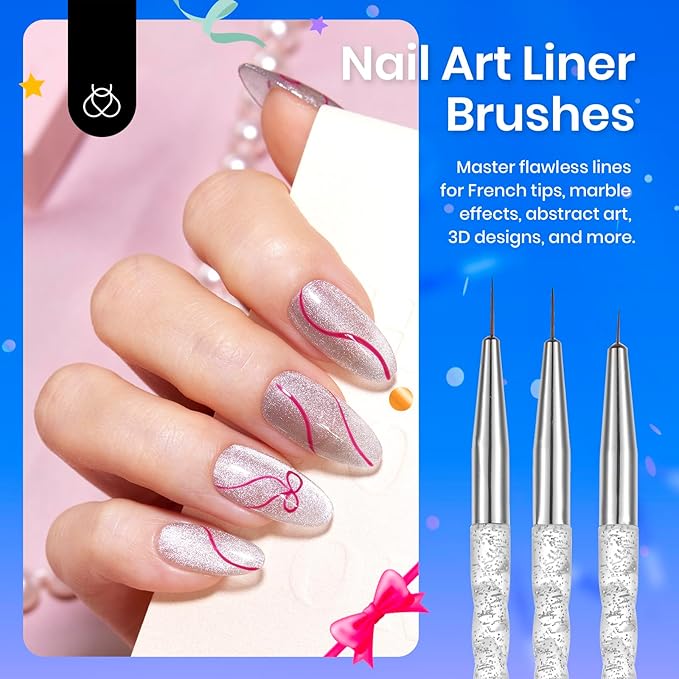 Beetles 31pcs Nail Art Brushes, Dotting Tools, Nail Art Pens, Dust Brush, Striping Liner Fingernail Drawing Pens with Palette Holder All in One for Starter Manicure Design Set-BrightBean Baby