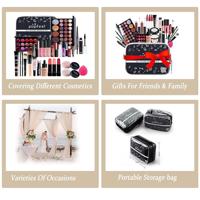 Makeup Kit for Women Full Kit, 26PCS Multi-Purpose Makeup Kit All-in-One Makeup Gift Set Makeup Essential Starter Kit, Compact and Lightweight Design for Girls, Women-BrightBean Baby