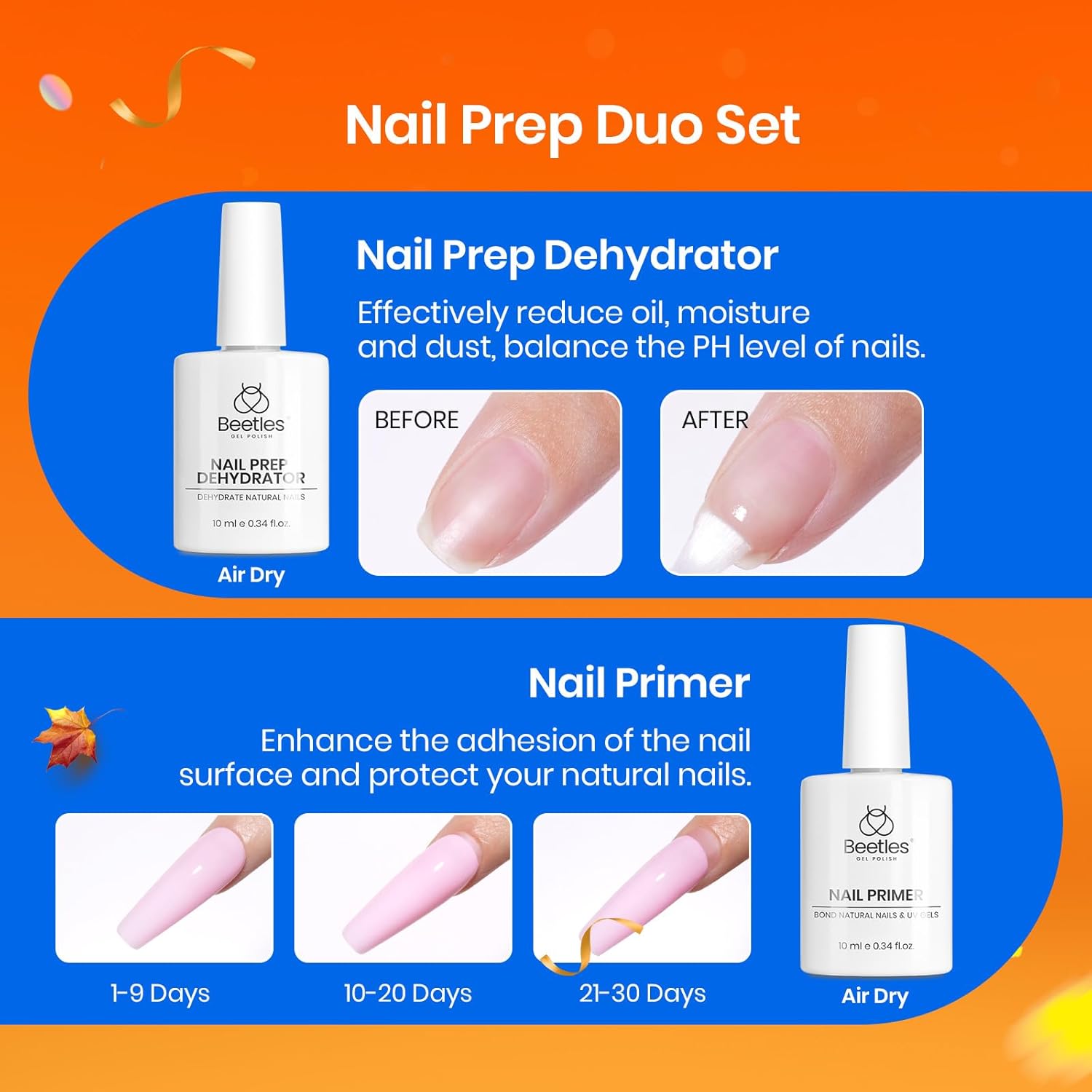 Beetles Gel Nail Kit Short Almond with Nail Dehydrator and Primer, 576Pcs Half Matte Etch-X Gel Nail Tips Solid Nail Glue Mini Nail Lamp Acrylic Nail Tips Easy DIY Nail Extension Set Gift for Women-BrightBean Baby