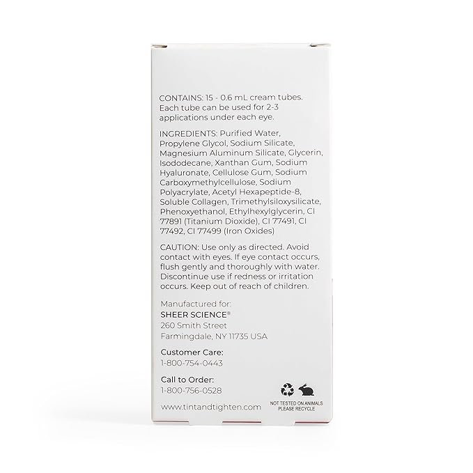 Tint and Tighten Color Smoothing Eye Cream for Wrinkles – Anti Aging Cream Visibly Reduces Under Eye Wrinkles – Eye Cream for Dark Circles and Puffiness – Instant Eye Bag Remover-BrightBean Baby