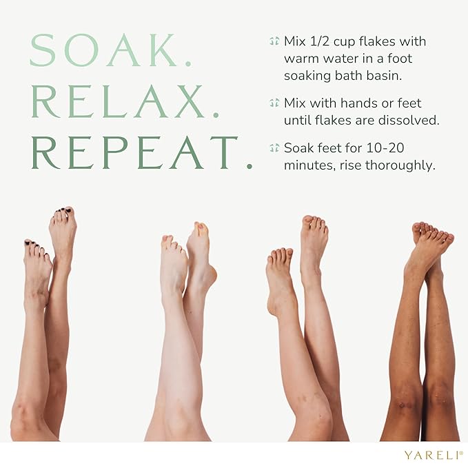 Tea Tree Oil Foot Soak, Dead Sea Magnesium Bath Salt Flakes with Essential Oils, 3lb-BrightBean Baby