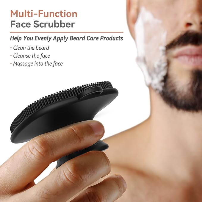 2 Pack Face Scrubber,Silicone Facial Cleansing Brush for Men & Women,Reusable Gentle Facial Waterproof Cleansing Skin Brush Exfoliating Scrubber for Sensitive Skin (Black/Pink)-BrightBean Baby