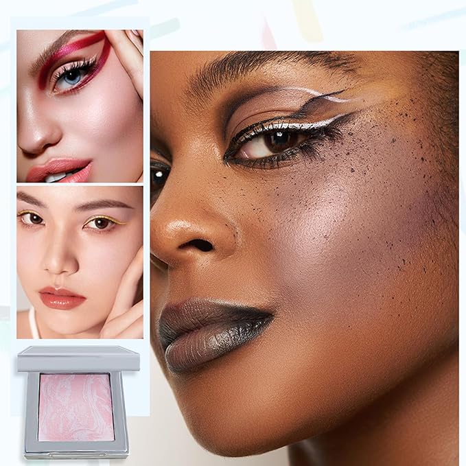 Face Blush Foundation Natural Brightening Silky Moisturizing Sodium Hyaluronate Bakery Crafted Glittering Powder-BrightBean Baby