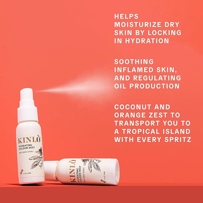 Kinlo Self Care Kit - Facial Oil, Facial Mist, Eye cream, Sweet Orange Coconut Scent Candle | Home SPA Gift Set Mother's Mother's day gift day gift | Black Owned Skincare | Made in USA-BrightBean Baby