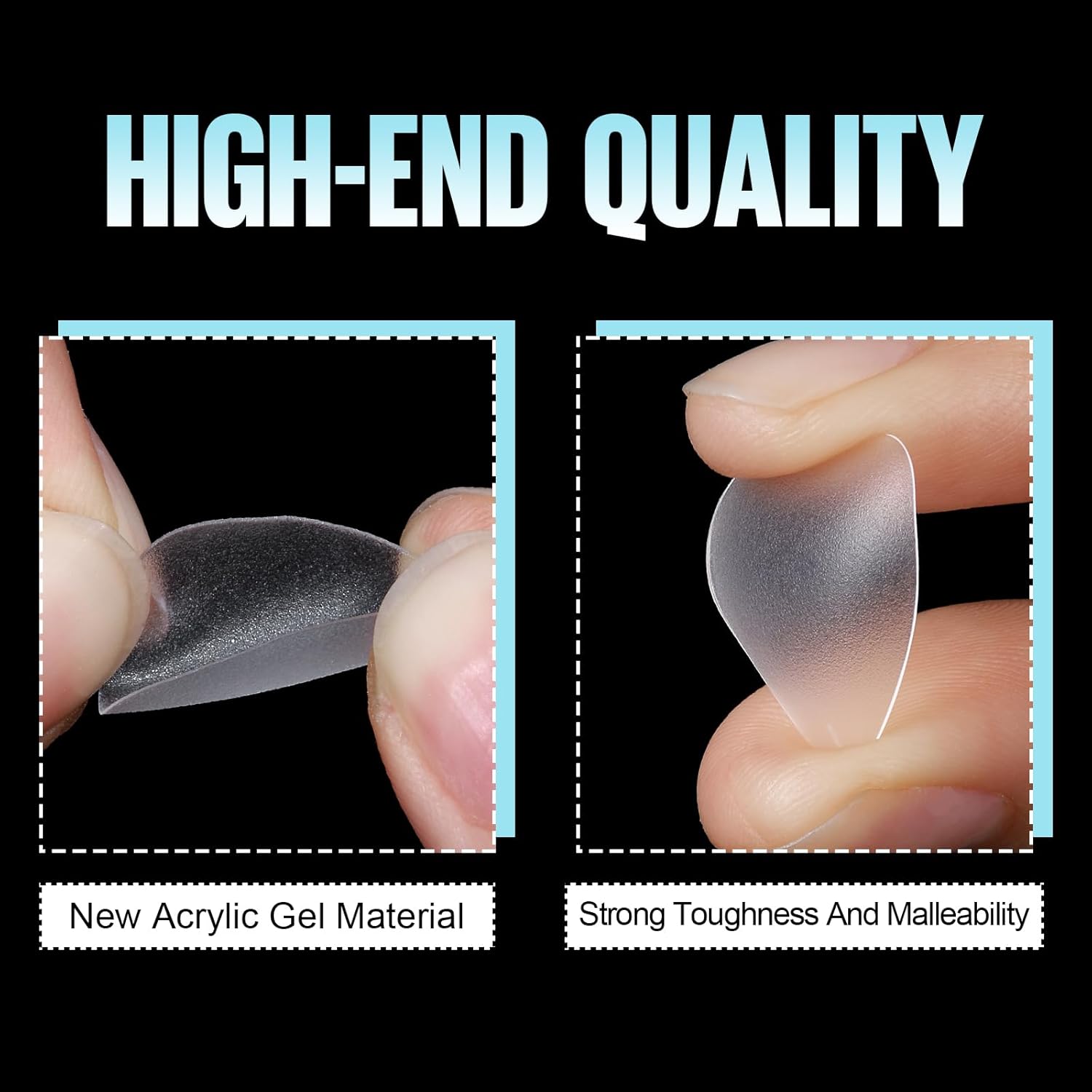 TOMICCA Short Almond Nail Tips, 360Pcs Full Cover Double Sided Matte Gel Nails,15 Sizes Acrylic Short Fake Nails for Nail Extensions Home Diy Salon-BrightBean Baby